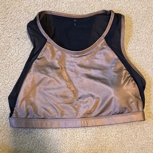 Fabletics Women's Metallic Sports Crop Top Bra